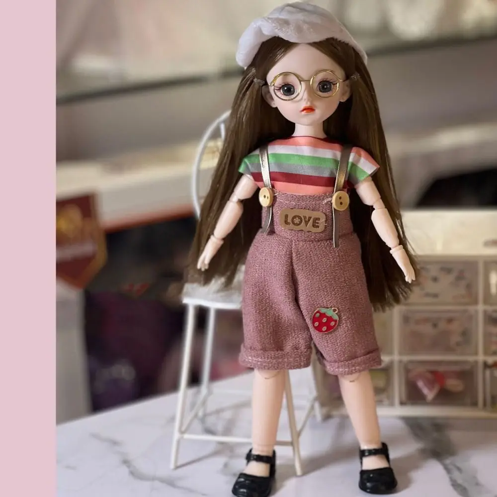 Movable Big Eyes Princess BJD Doll Thick Hair Mini 30cm Bjd Doll Korean Makeup Look Sweet 1/6 BJD Doll Mini Girl Toy Play House