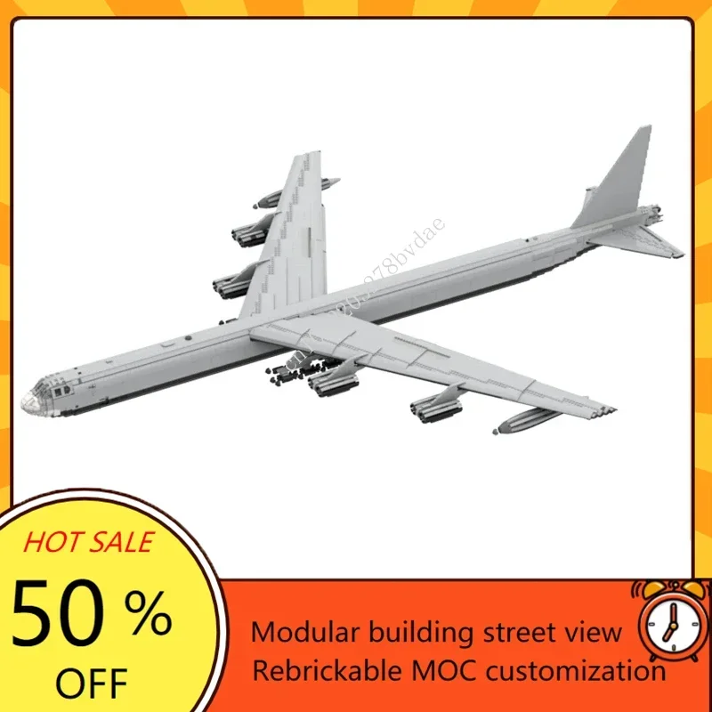 10000+PCS WW II Military B-52 Stratofortress Strategic Bomber MOC Building Block Fighter Aircraft Model Brick Toys Children Gift