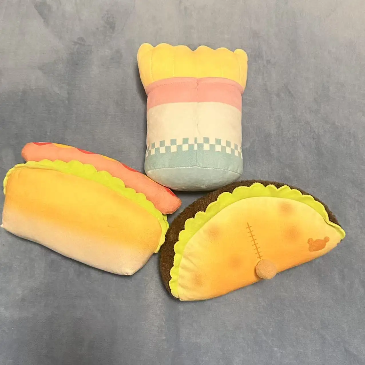 Kawaii Rilakkuma Peluche Taco Hot Dog Patatine Fritte Orso Peluche Bella Anime Orso Farcito Bambola Giappone Anime Carino Compleanno Regalo di Natale