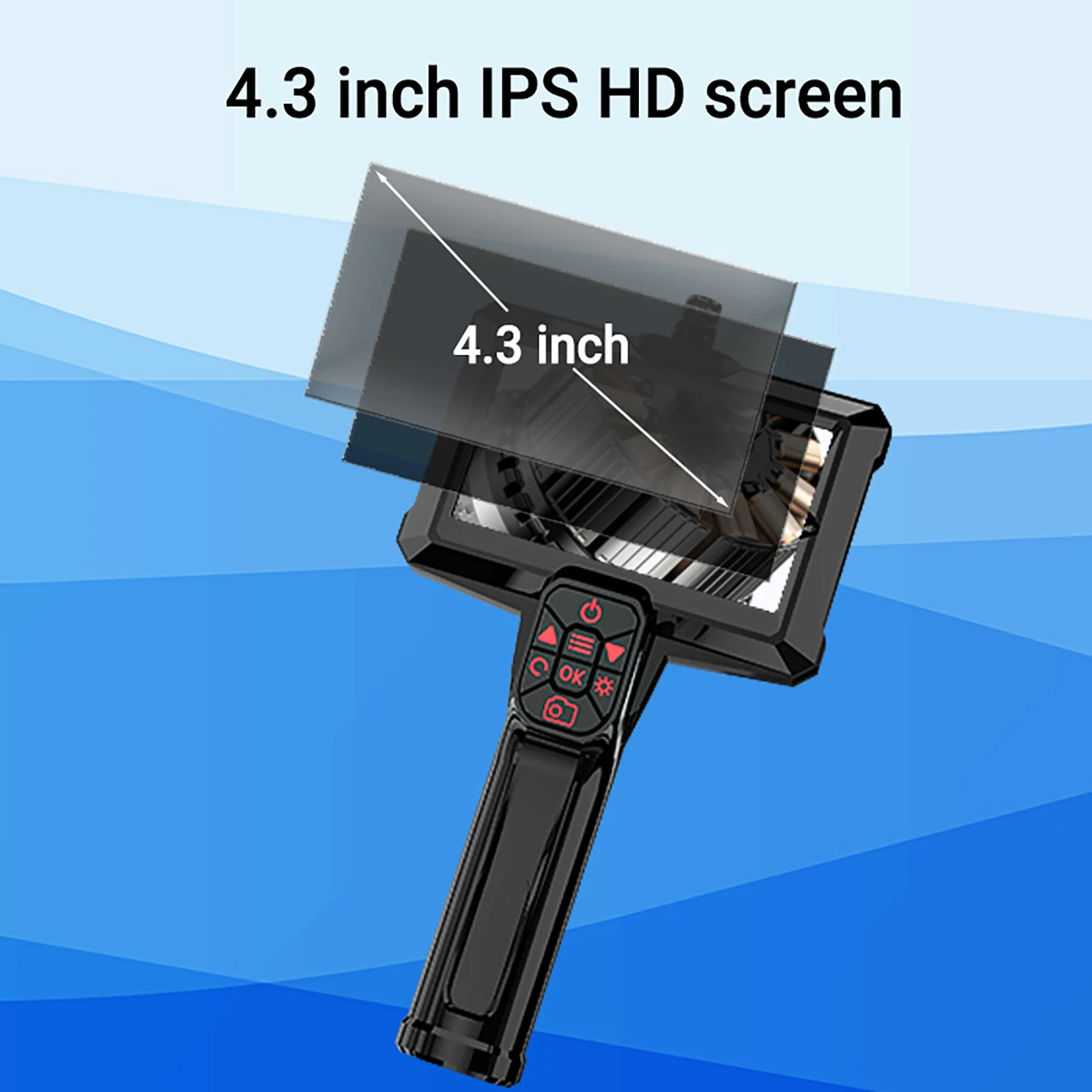 Two-Way Articulation Borescope 1080P HD Steerable Endoscope Camera For Wall Engine Hole Camera Support IOS Android