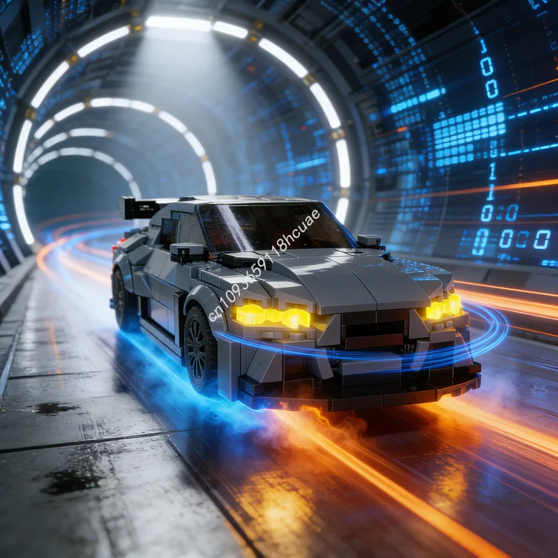 

390 деталей MOC BMWedd ADRO, модель City Champions из углеродного волокна, с расширенным кузовом, конструктор, игрушка, подарок на Рождество, кирпичики