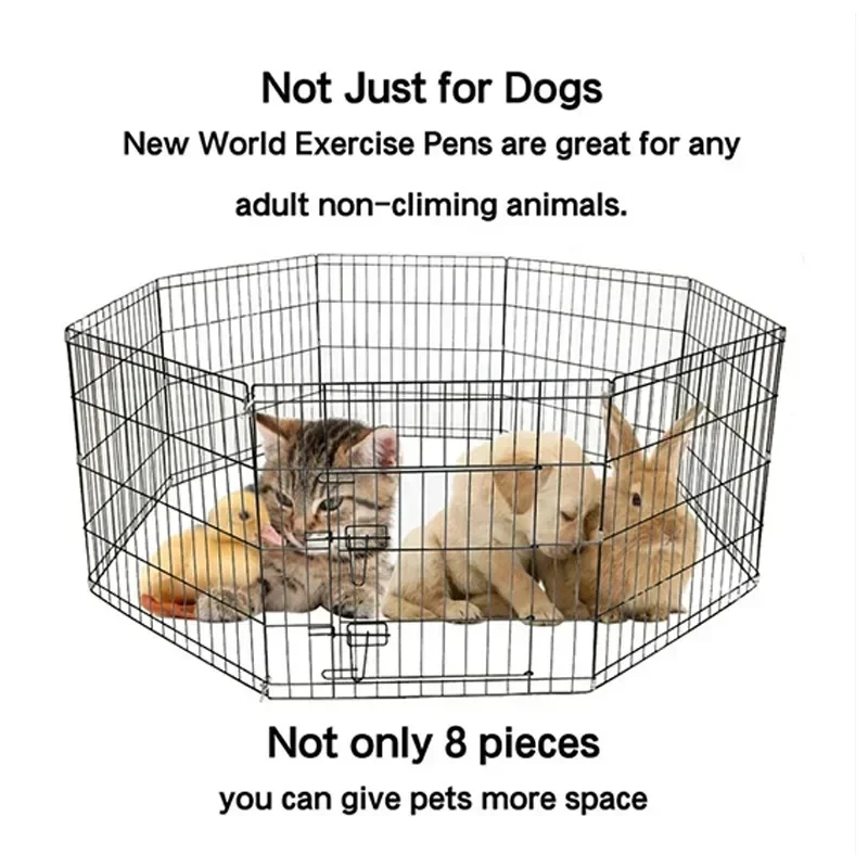 

forHot sales Manufacturer Wholesale Movable Pet Fence Cat Dog Fence Cage Metal Antirust Outdoor Dog Fence