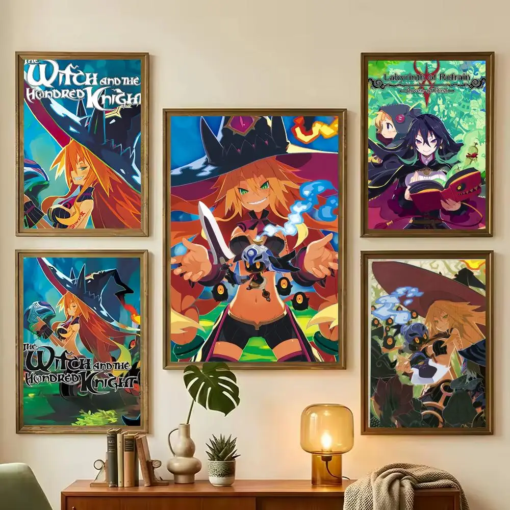 Game The Witch and the Hundred Knight Painting Calligraphy Stylish Wall Art Poster, Bedroom Living Room Home Decor Gift