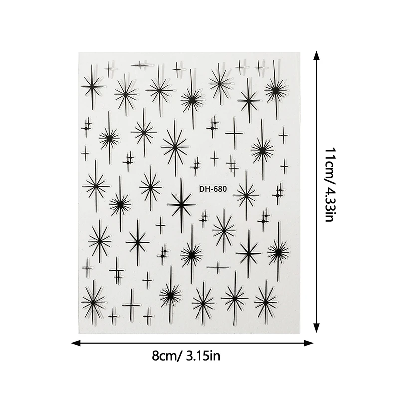 Star Radiant-calcomanías autoadhesivas 3D para uñas, diseños de líneas, suministros para decoración de manicura DIY