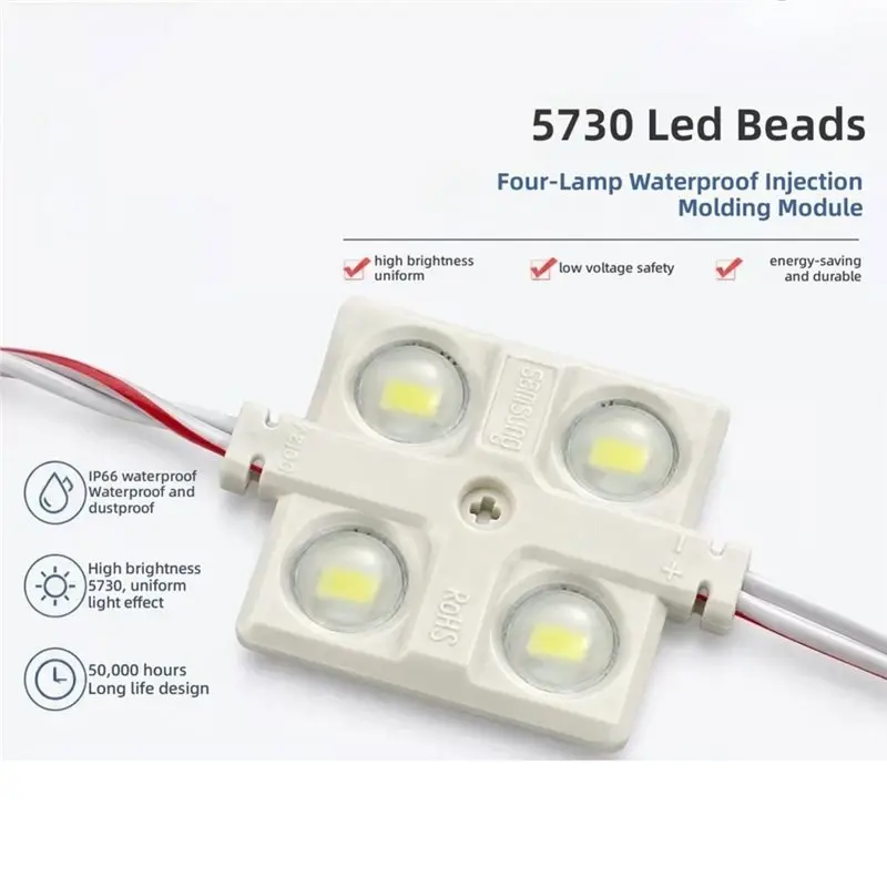 ABVG-4 LED Square Module Light DC12V 5730 IP65 Outdoor Waterproof Backligh For Advertisement Shop Signboard Light-Box