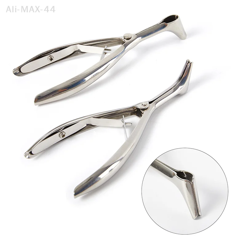 Adult Kids Two Styles Stainless Steel Nose Mirror Ear Canal Dilator Nostril Speculum Nasal Dilator Pliers for Ear Nose Throat