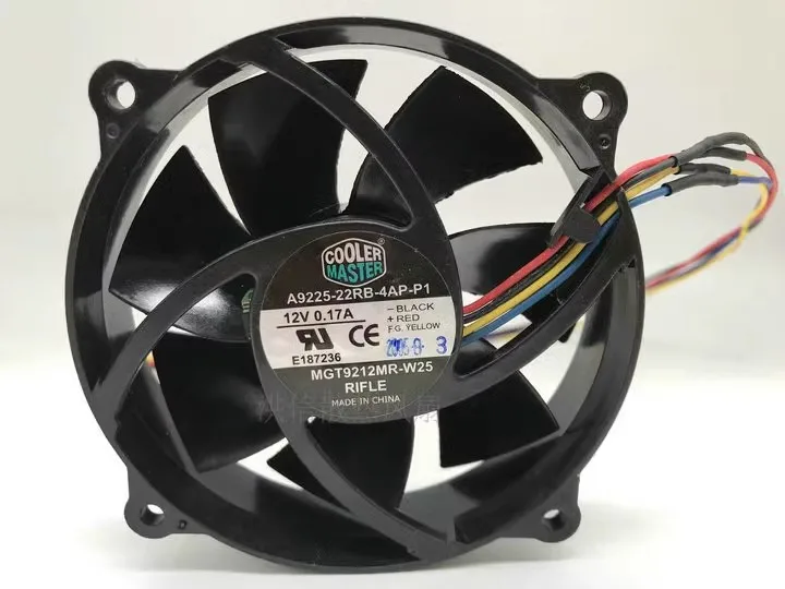 Free shipping original 9025 A9225-22RB-4AP-P1 12V 0.17A 4-wire 9cm round fan
