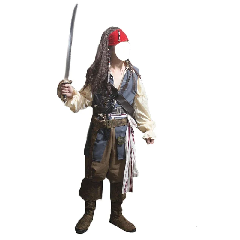 Disfraz de lujo de la colección Grand Heritage para hombre adulto, traje de Jack Sparrow, conjunto de abrigo de lujo, Pirata caribeño, 11