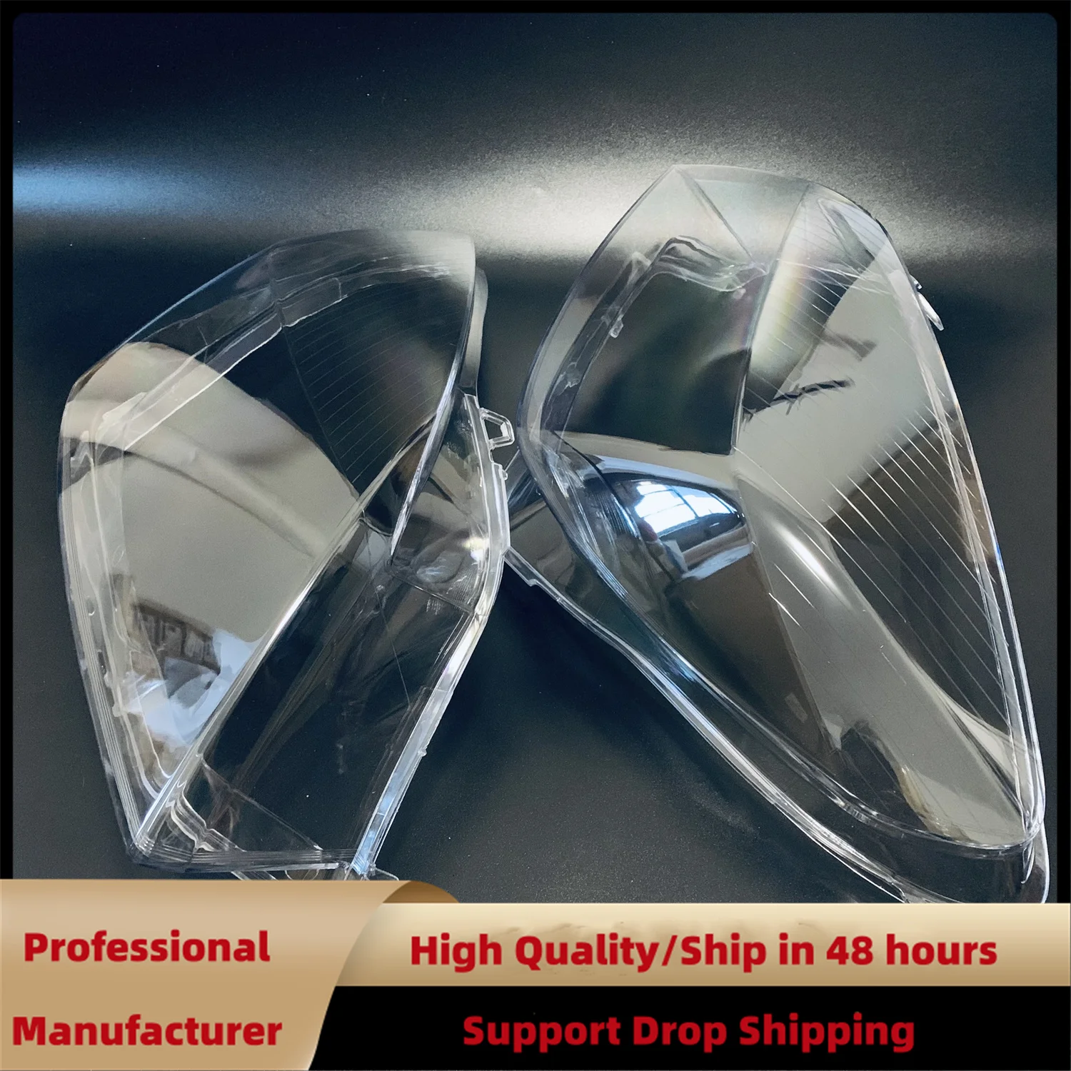 For OPEL ASTRA H 2004-2010 Left+Right Side Front Headlight Lens Cover Clear Headlamp Cover Shell Transparent Lampshade - view 3