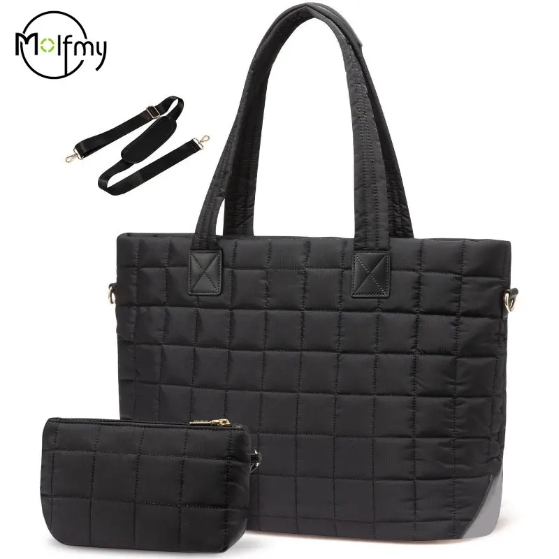 

Women Padding Space Shoulder Bag Large Capacity Crossbody Bag Hobo Handbag Travel Down Shoulder Handbag Shopping Tote Bag 2025