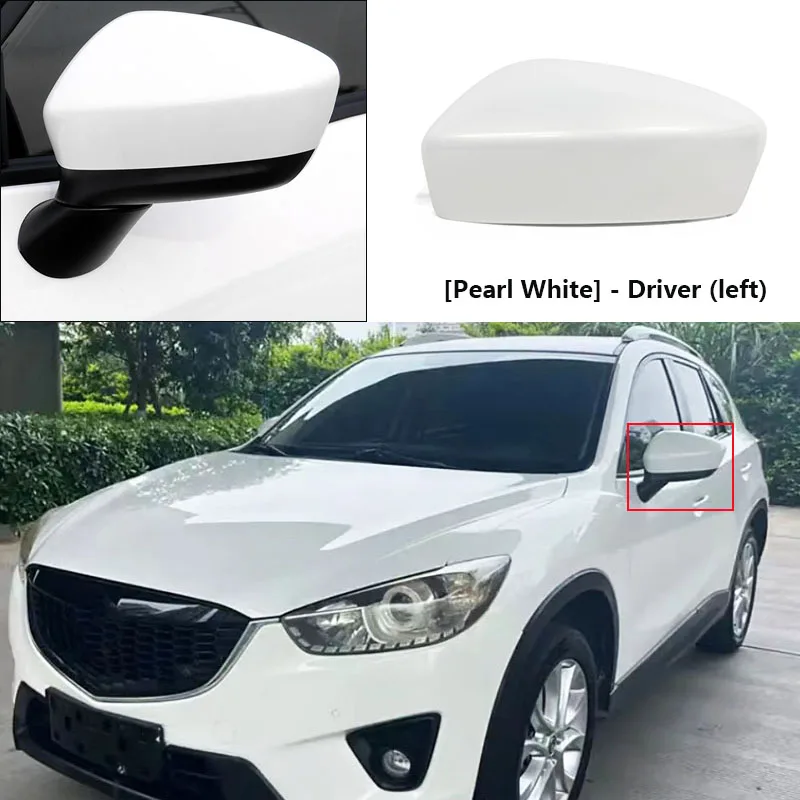 For Mazda CX5 CX-5 2012 2013 2014 Side Wing Mirror Cover Rearview Mirror Lid Cap Housing Shell White Black Gray Red Blue Silver