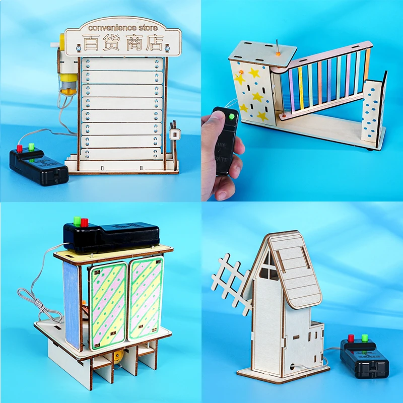 

5PCS Remote Control Door Series Kids Science Toy Technology Physics Bricks Kit Learning Educational Toys for Children