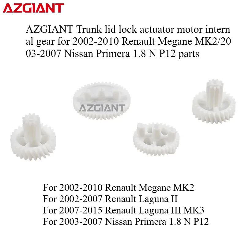 

AZGIANT Trunk lid lock actuator motor internal gear for 2002-2010 Renault Megane MK2/2003-2007 Nissan Primera 1.8 N P12 parts