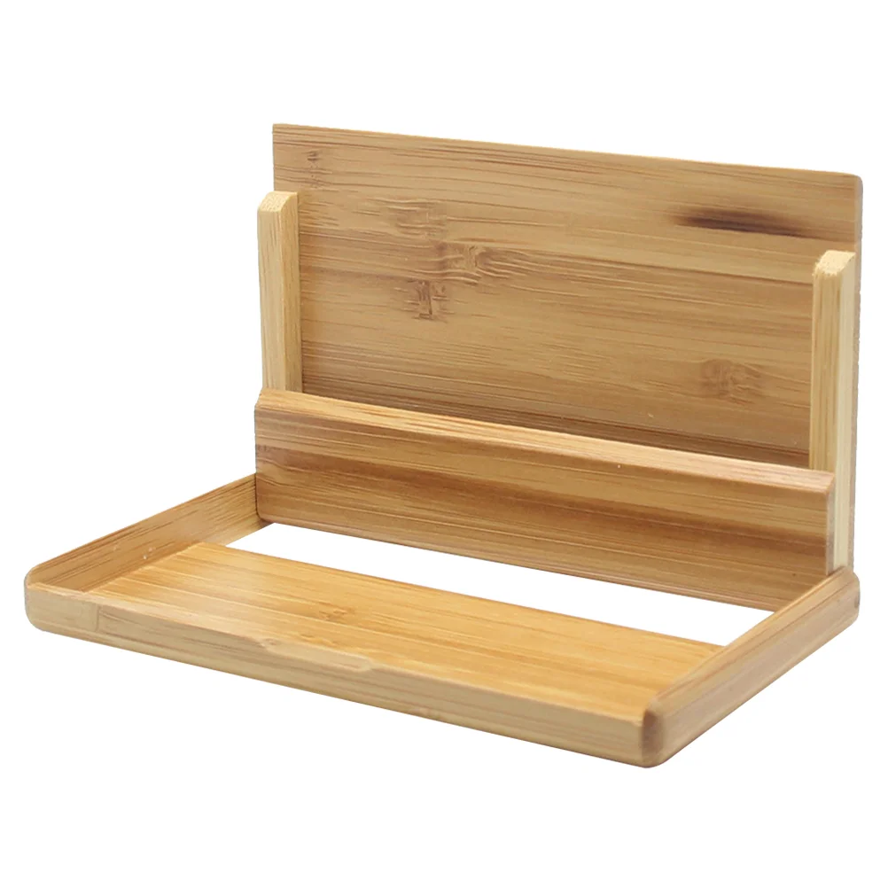 Storage Box Business Card Man Office Display Shelves Cards Holder Rack Wooden for Stands