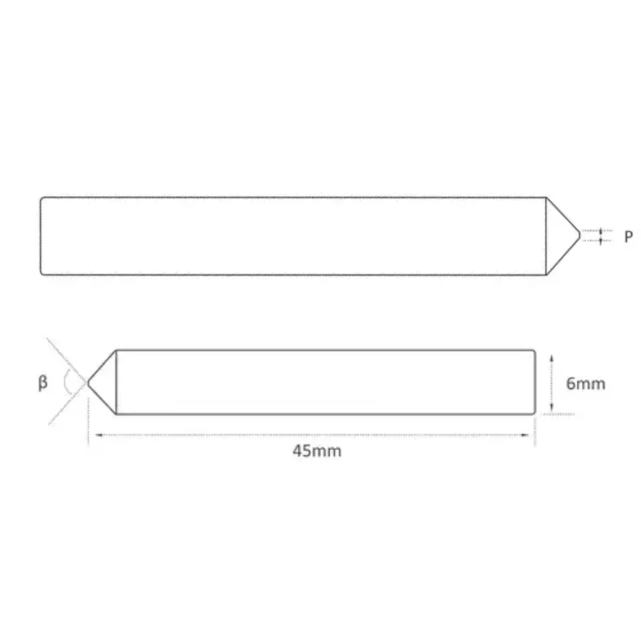 2 Pcs/lot D6x45Lx95°-0.7 Raize 55 Series High-speed Steel Tracer Point Key Machines Accerioes For 363/333L/339/369/368A&B