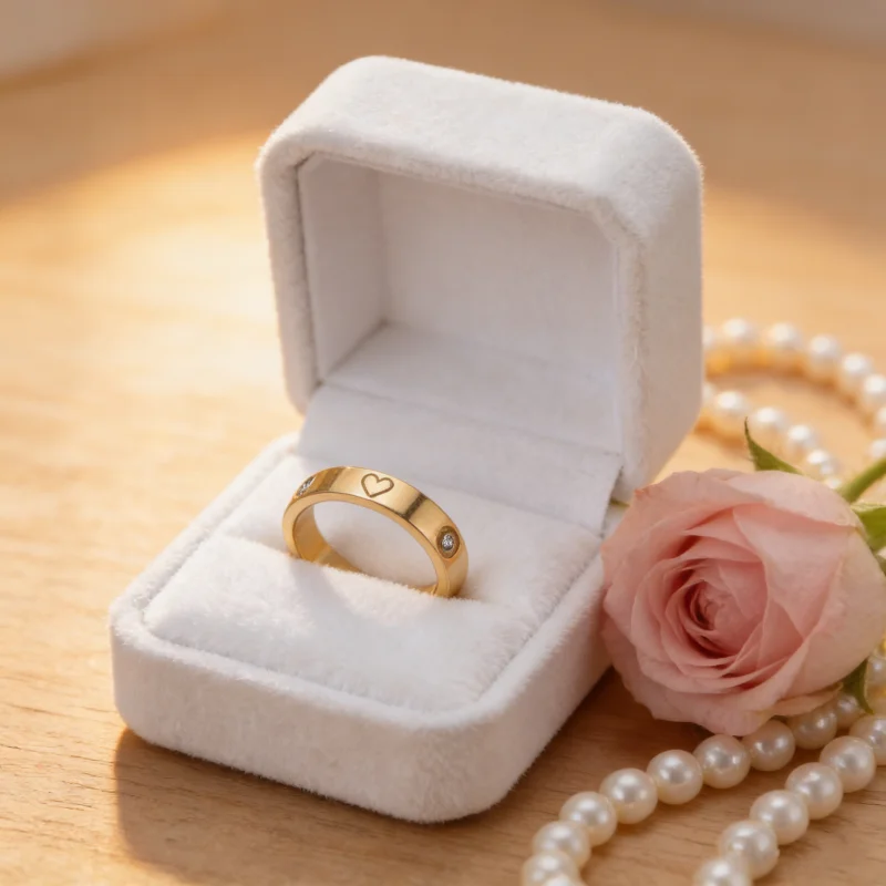 

Hot Sale Classic Accessor Wedding Zircon Ring For Women Fashion Stainless Steel Rose Gold Color Jewelry FingerRing Party