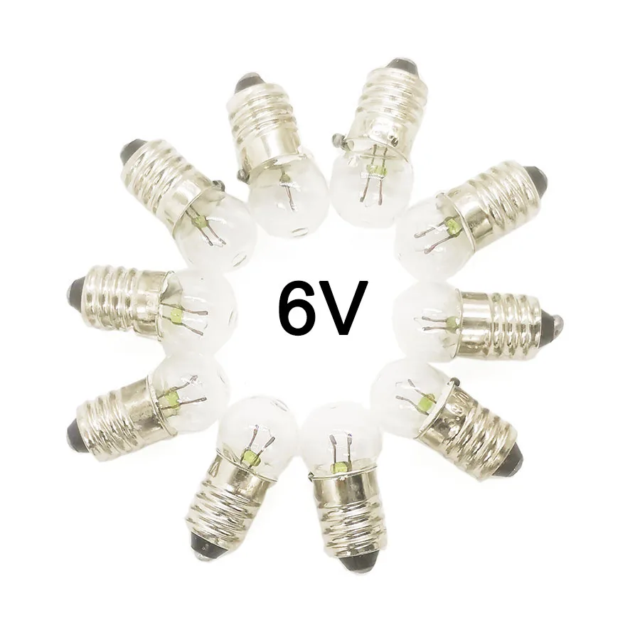 Student Electrical Experiment Lamp 4.8V 0.3A  6V 0.5A 6.2V Light Beads  for Old-fashioned Flashlight Bead Bulb 50pcs/lot