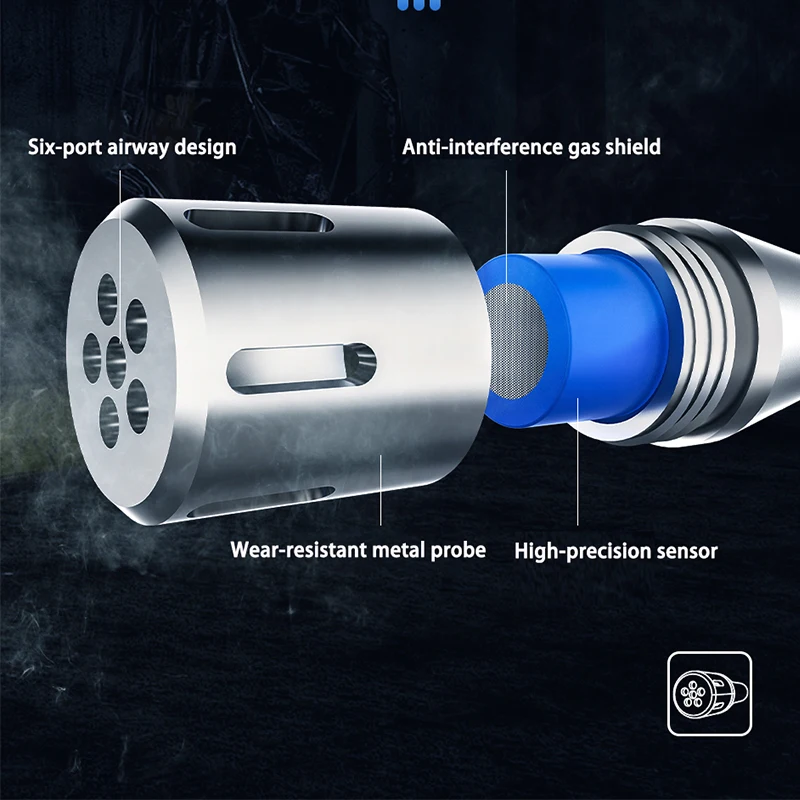 MESTEK-Detector de Gas Natural, Detector de fugas de Gas, probador de Combustible inflamable, analizador de Gas con alarma de luz de sonido 50000