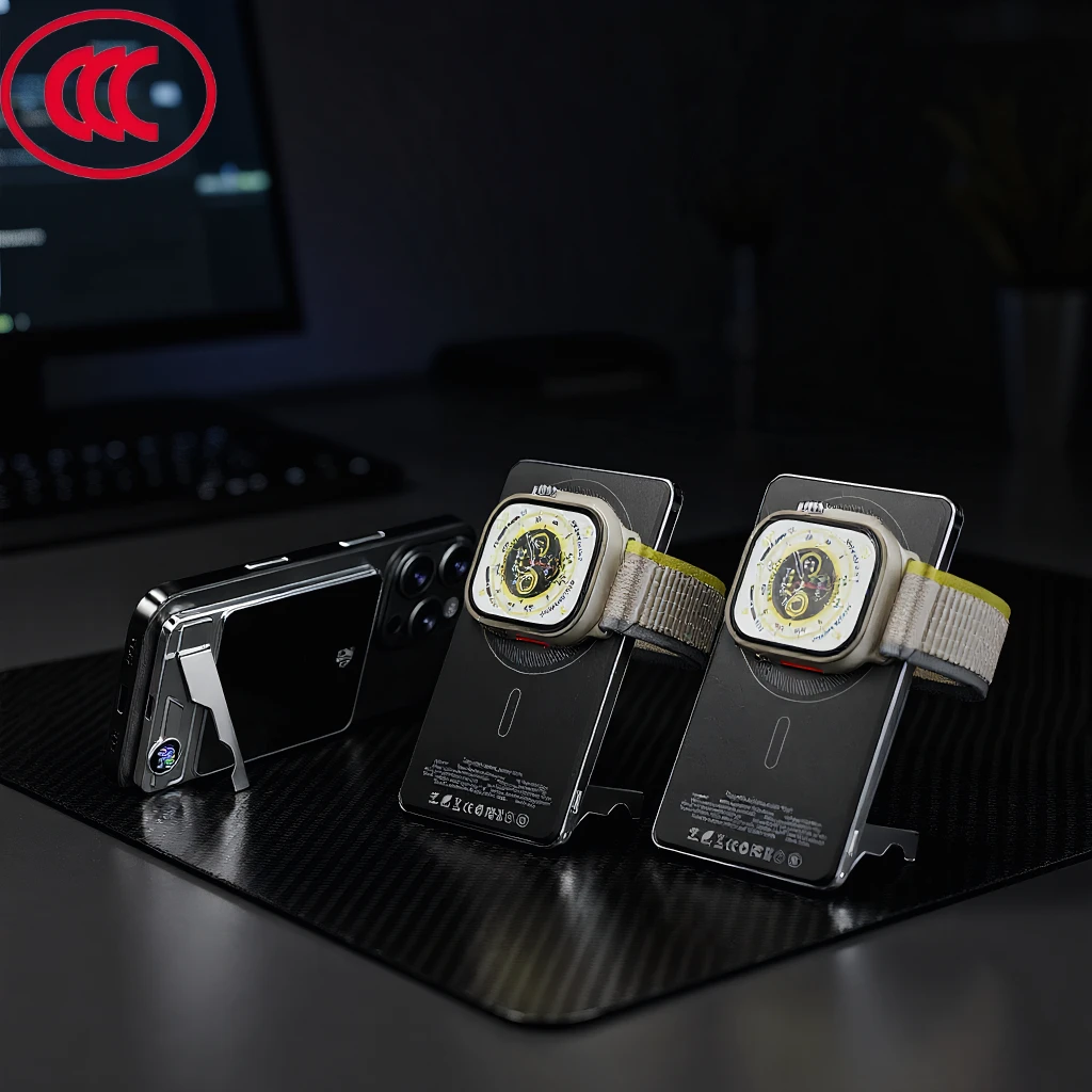 

Внешний аккумулятор 5000 мАч/10000 мАч с подставкой, быстрая зарядка 22.5W PD для iPhone 16/15 Pro/Samsung/AirPods MagSafe【Сертификат CCC】