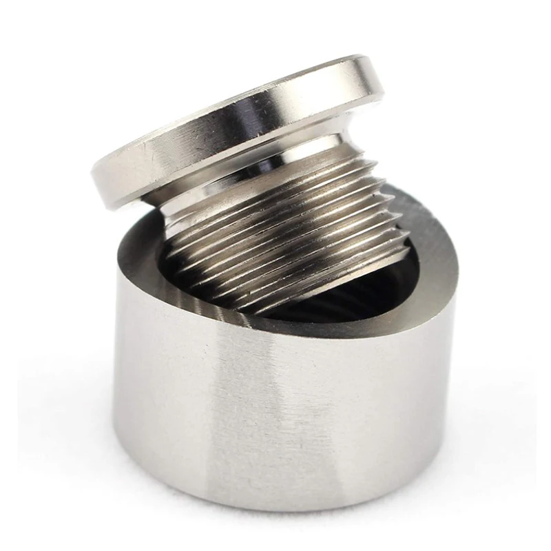 Stainless Steel Oxygen Sensor Spacer Plug Bung Boss Notched Base Nut M18x1 5 Universal