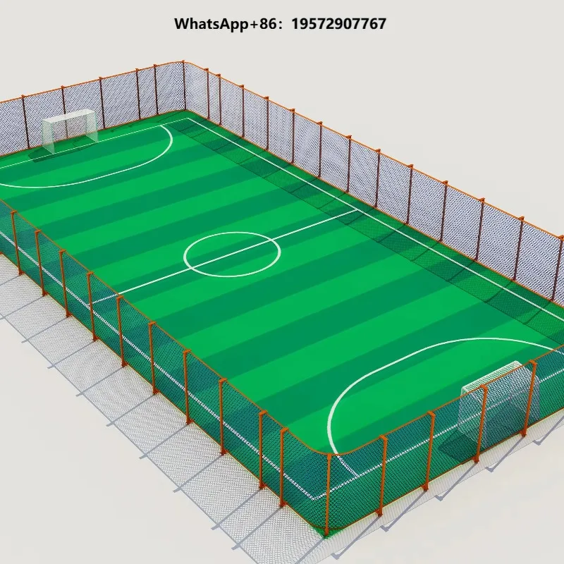 Hot Sale Customizable Heavy Duty Movable Metal Frame Futsal Football Court 3-a-side Soccer Stadiums Pitches Full Court