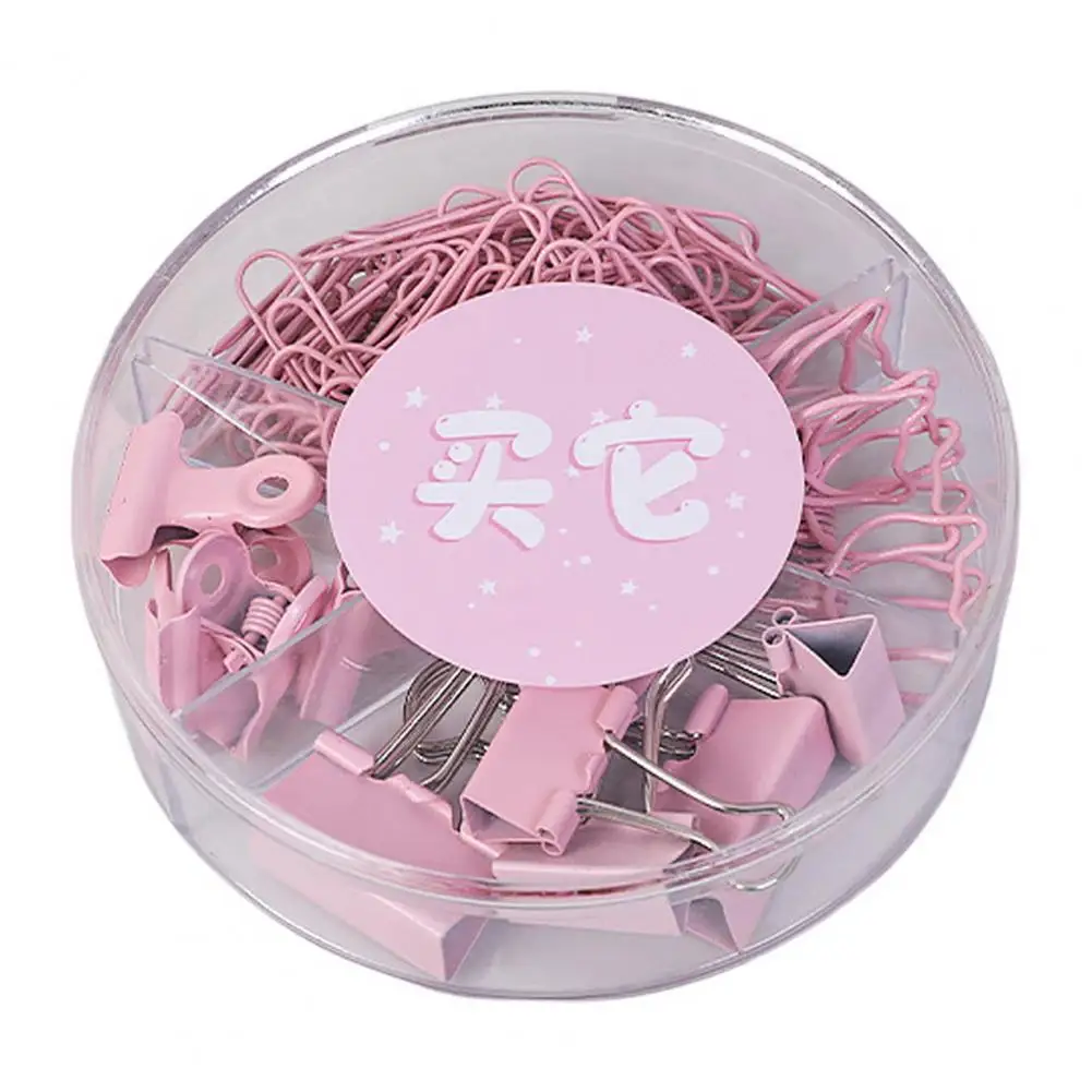 Paper Clips 84Pcs Excellent Multifunctional Mini  Cartoon Cat Heart Document Paper Notepad Binding Clips Office Supplies