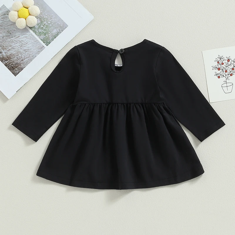 Halloween 6M-5Y Girls Fall Dress Long Sleeve Doll Collar Loose Dress Toddler Costume Cosplay Outfit