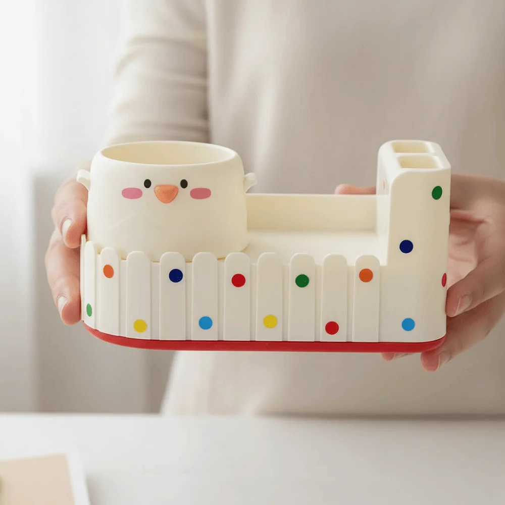 

Вместительный органайзер для ручек с несколькими отделениями, многофункциональный ящик для хранения канцелярских принадлежностей, настольный органайзер для общежития