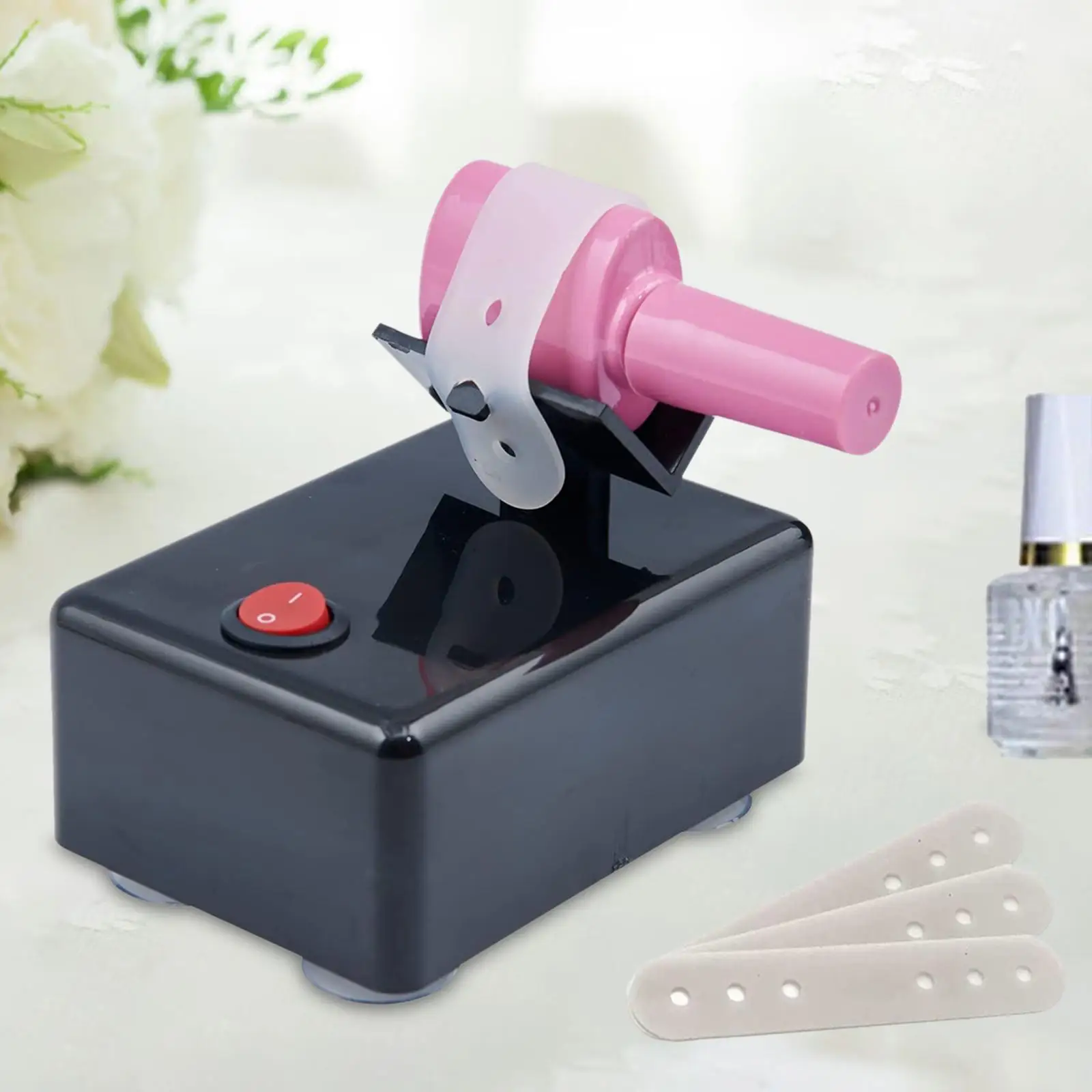 

Multipurpose Nail Polish Shaker Stirrer Shaking Tool Adjustable with 3 Straps Vibrating Pigment Mixer Electric Shaker for Salons