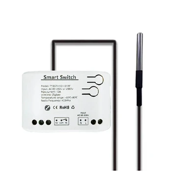 Tuya Smart Zigbee Switch avec capteur de température, contact sec passif, citations Zigbee, travail avec assistant domestique