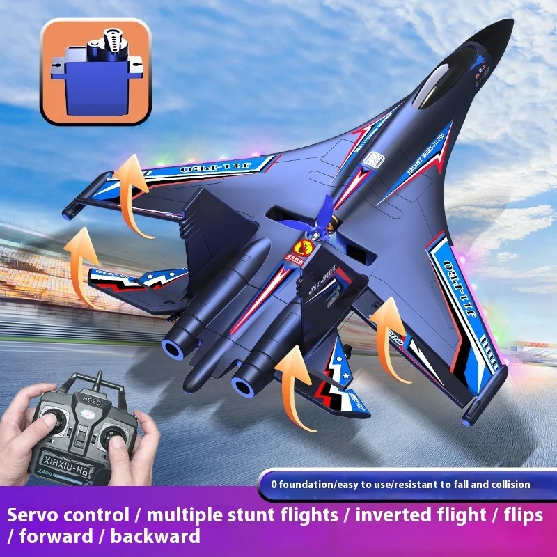 J11-Pro 6ch All-Terrain Rc Aircraft Brushless Amphibious Plane With Waterproof Epp Land/Water/Air Operation Birthday Gift