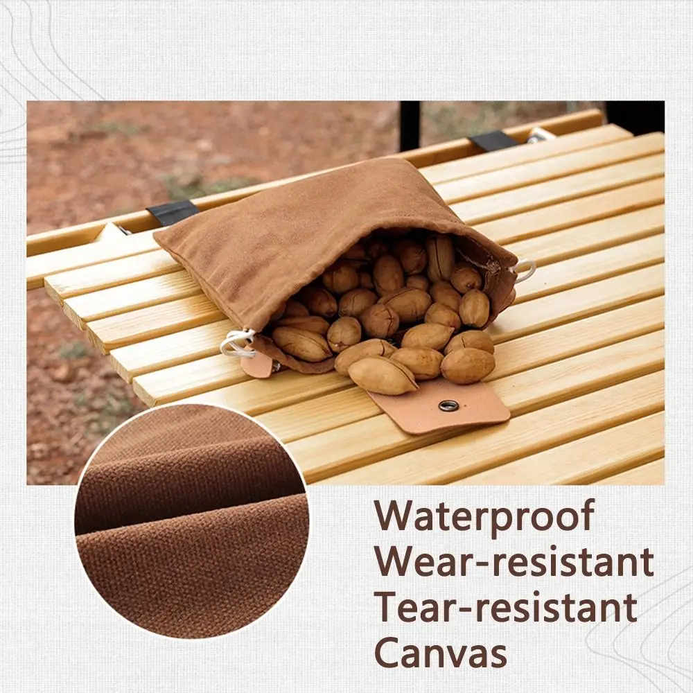 حقيبة تخزين قماش قابلة للطي بولي Leather جلد مقاومة للماء في الهواء الطلق حقيبة العلف مشمع قماش دائم حديقة قطف الحقيبة المشي لمسافات طويلة