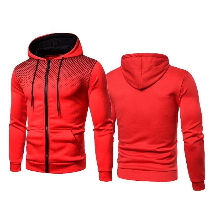 Mens Hoodie Zip Up Hoodie Sweatshirt Graphic Zipper Pocket Polka Pot Print Sports Outdoor Casual Daily Hoodies Slim Sweatshirts