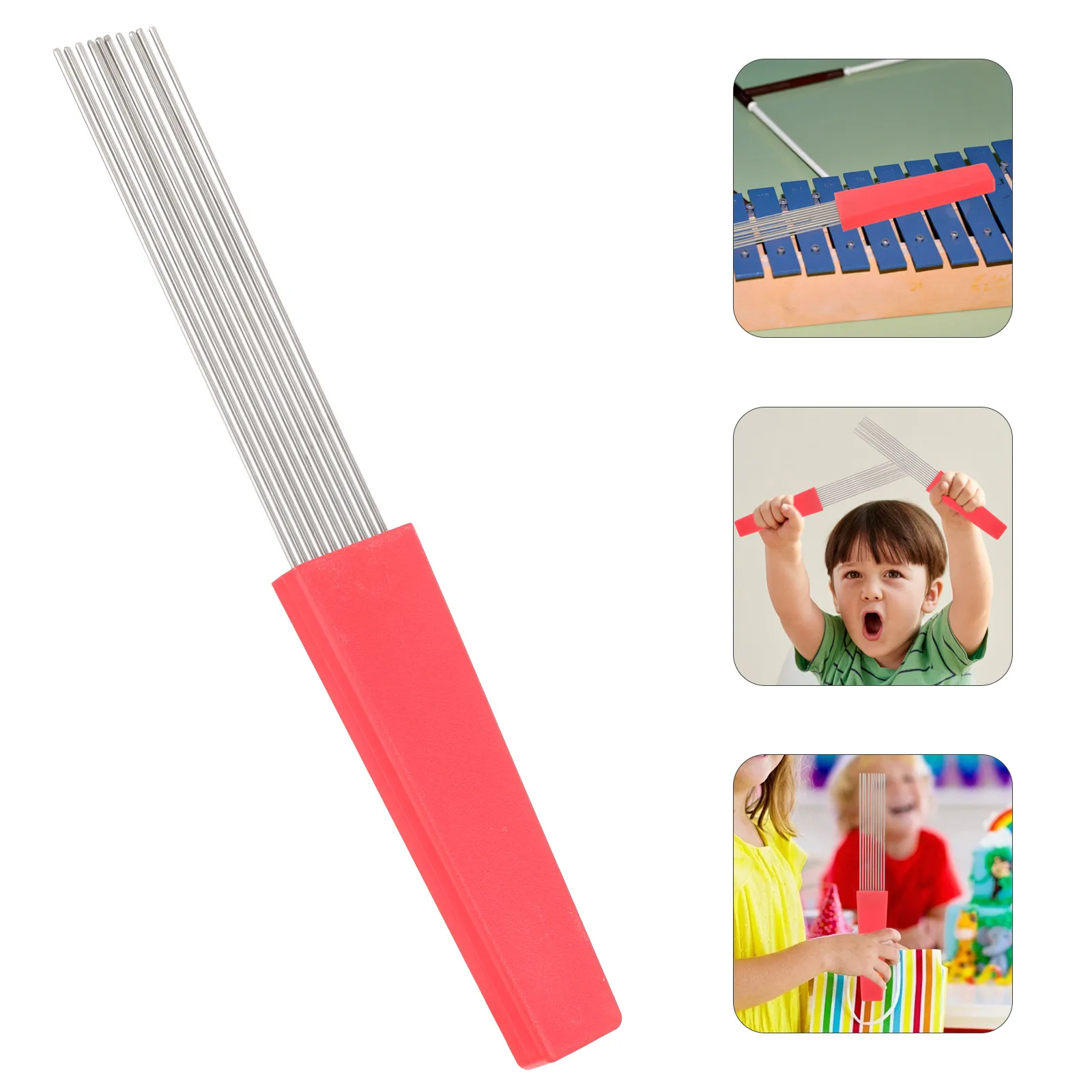 

Musical Teaching Aid Guiro Scraper Smooth Durable Stainless Steel Percussion Instruments Supplies Latin Music Education Tool