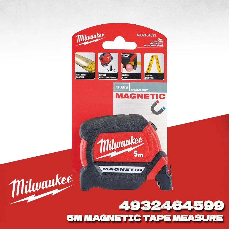 

MILWAUKEE 4932464599 5-метровая магнитная рулетка Метрические измерительные инструменты Milwaukee