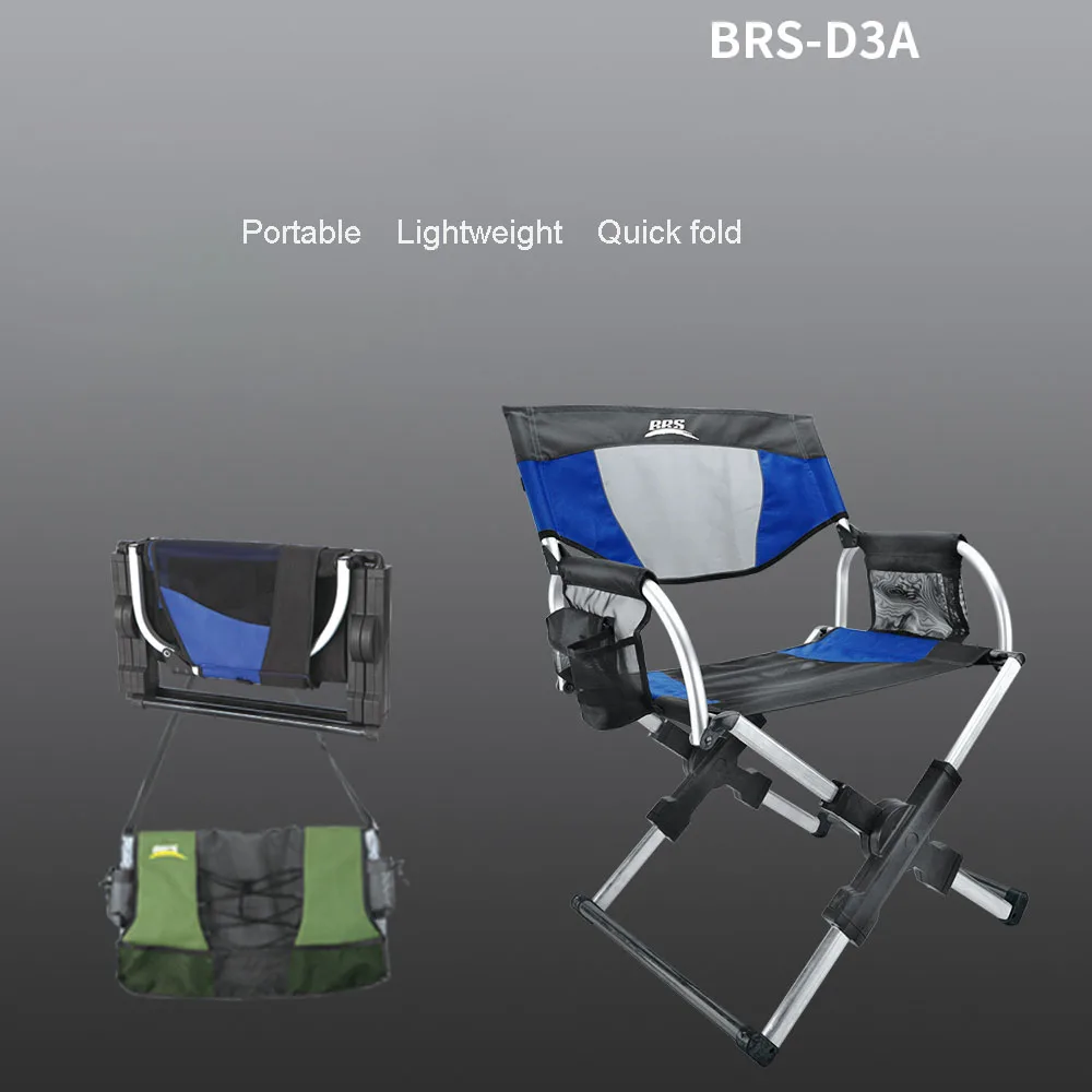 Wholesale Ultralight Satchel Director Chair Outdoor Fishing Portable Folding Aluminum Alloy Beach Camping Equipment