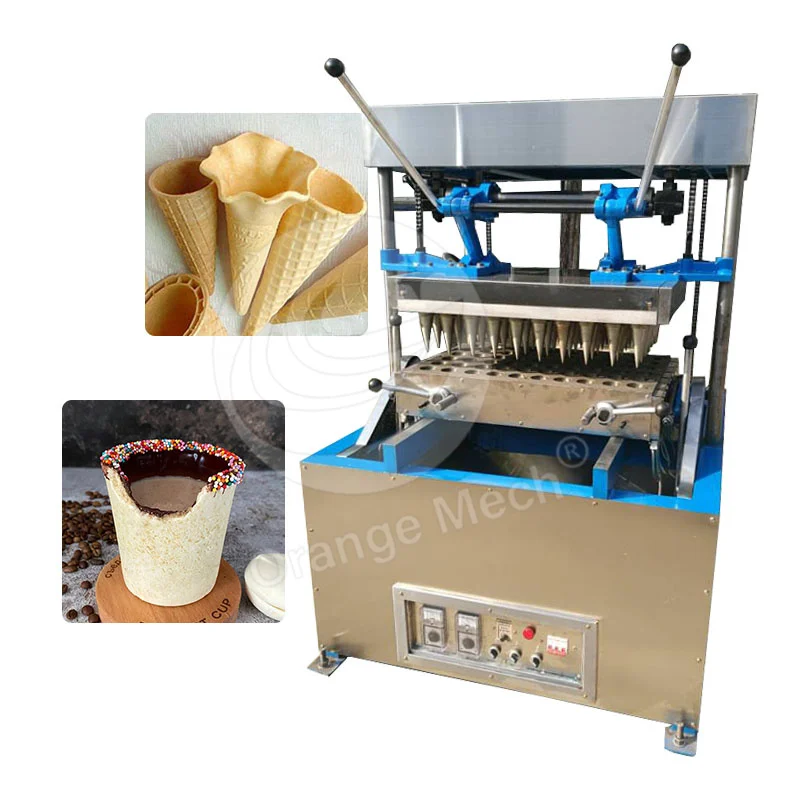 

Automatic Edible Coffee Tea Cup Make Biscuit Waffle Cone Maker Machine Ice Cream Pizza Cake Cones Machine