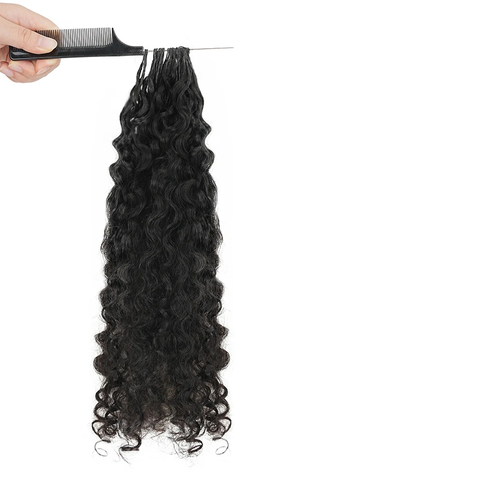 Cabelo Humano Cacheado Birmanês para Crochê, Extensões de Cabelo Cacheado Birmanês Pré-Separadas Sem Nós, Cabelo Humano Virgem 100% Cacheado Birmanês