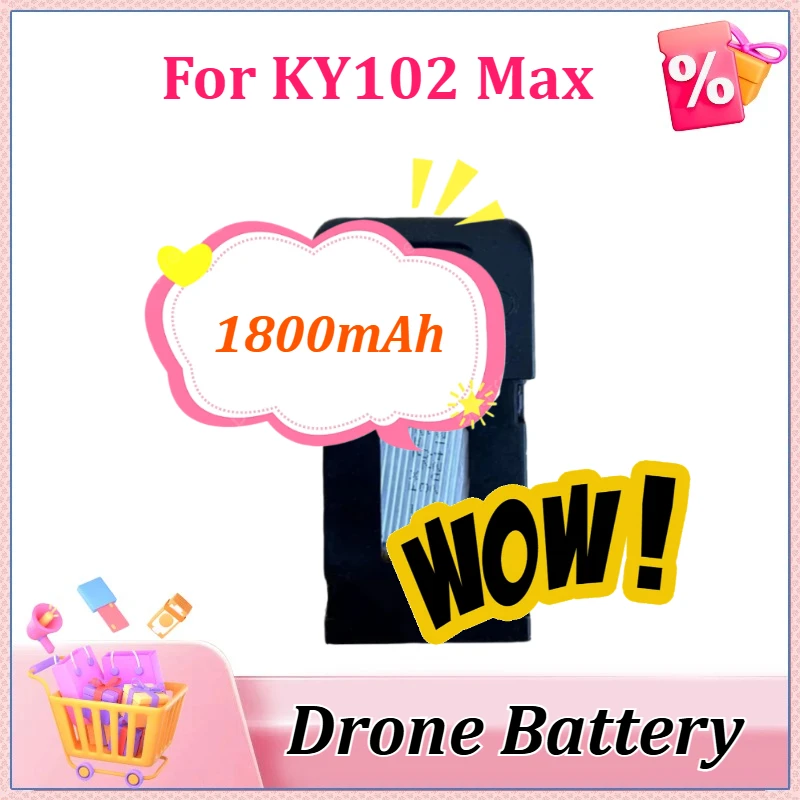 

3.7V 1800mAh KY102 Drone Battery for KY102 Max RC Plane Newly Upgraded High-Capacity Replacement Battery Accessory Parts