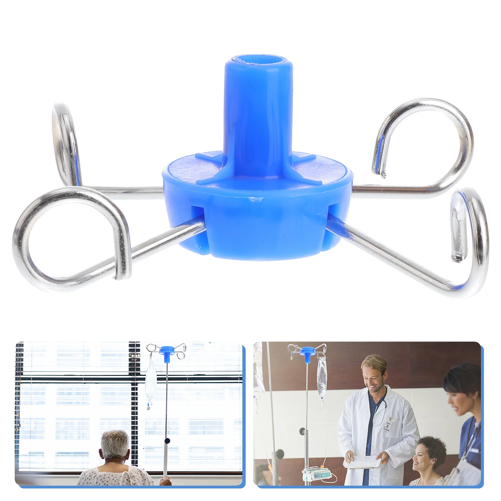 IV Pole Hook Shaker Holder Hooks Edelstahl Wandmontierter Kleiderständer Stahl Infusion Ständer Vertikal für Krankenhaufhänger Metall