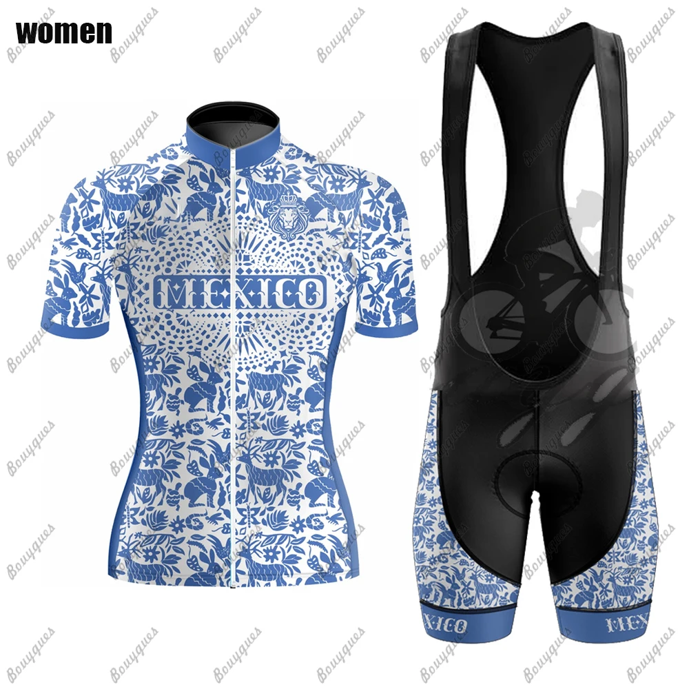 Mexico 2022 New Women Cycling Jerseys Sets MTB Cycling Clothing Breathable PRO Mountian outdoor sport Bicycle Clothes Bike Wear