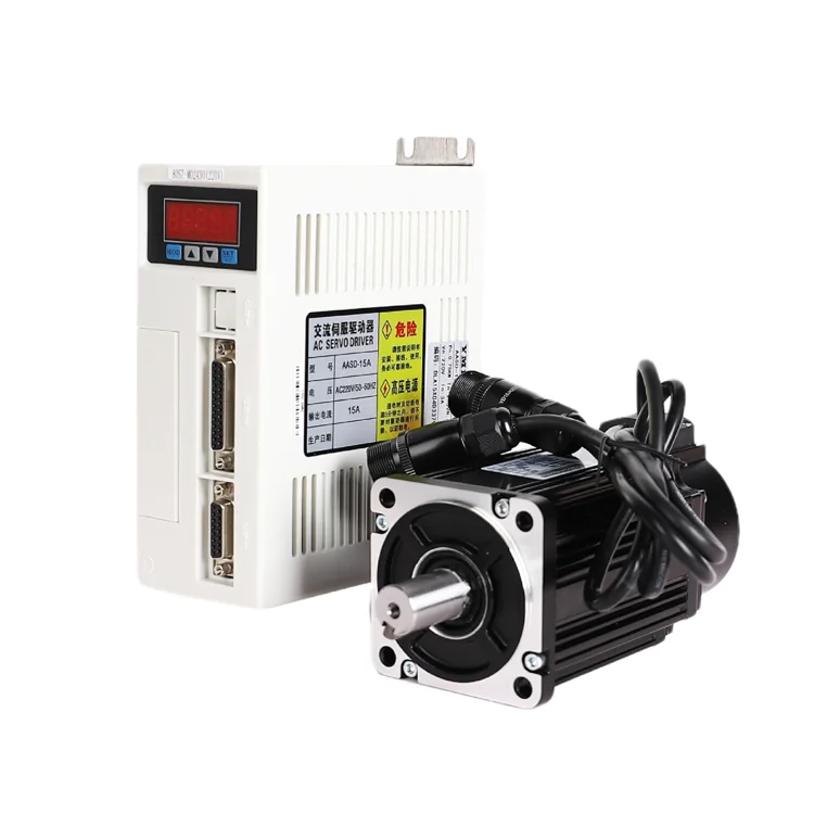 80ST-M02430 محرك سيرفو يعمل بالتيار المتردد عدة + AASD-15A سائق 2.39N 750 واط 3000 دورة في الدقيقة 220 فولت مرحلة واحدة محرك التيار المتردد المغناطيس الدائم المتطابقة سائق