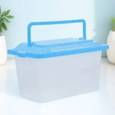 

Pet Transport Box Transporting Animals Desktop Aquarium Decorate Pet-friendly Tank Fish Plastic for Betta Turtle