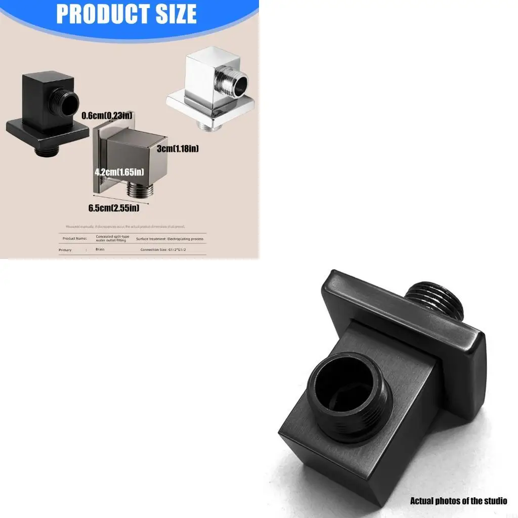 

Стальное колено для душа с типичной резьбой G1/2. Скрытое настенное крепление. Аксессуары для душа для гладкой ванной комнаты.