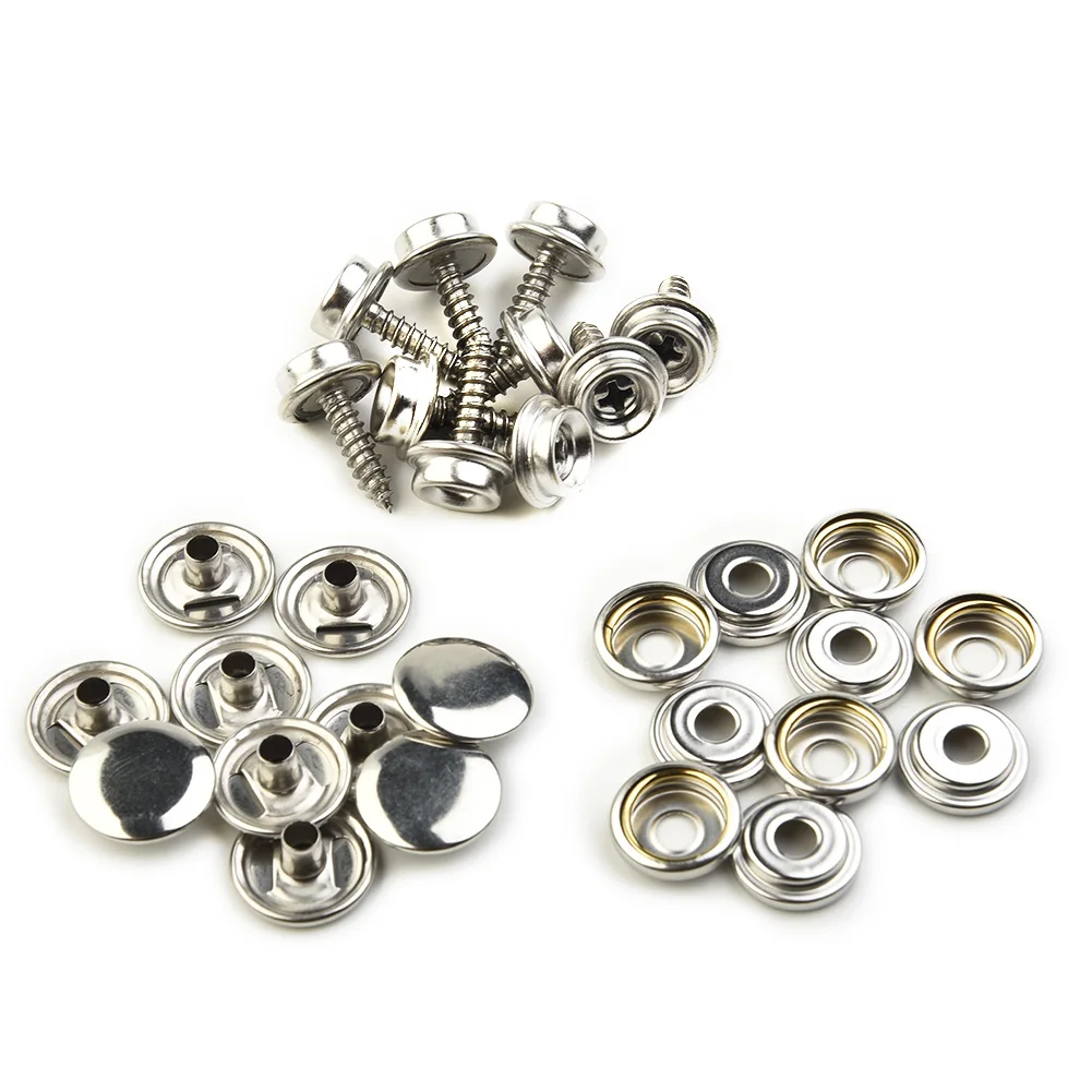 High Quality Car Accessories Stainless For Tent Boat Marine Leather Jackets Handbags Boat Cover Button Fastener Set