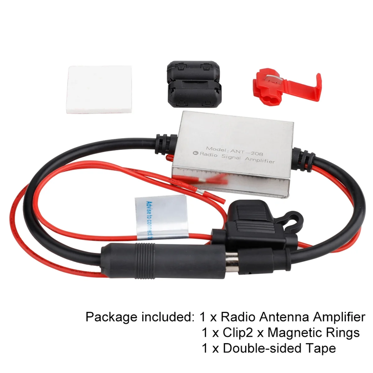 FM Signal Verstärker Anti-Interferenz Metall Auto Antenne Radio Universal Auto FM Booster Amp Automobil Teile