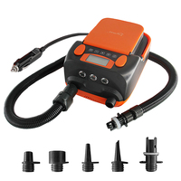 16PSI Intelligent Double Stage Air Pump with 6PCS Nozzles LCD Display 6000mAh Electric Pump Support Inflation and Deflation 2024