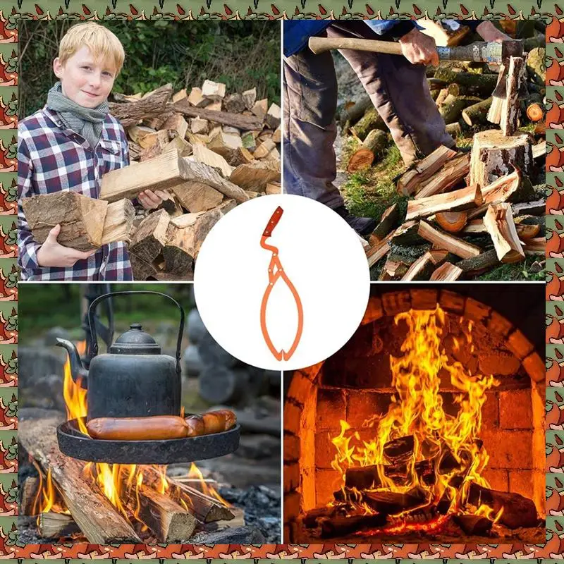 ABLQ Log Tongs 13 Inch,Log Grabber, Log Lifter, Longging Tongs Loads Up To 330 Lbs, For Handling Dragging Carrying Tool