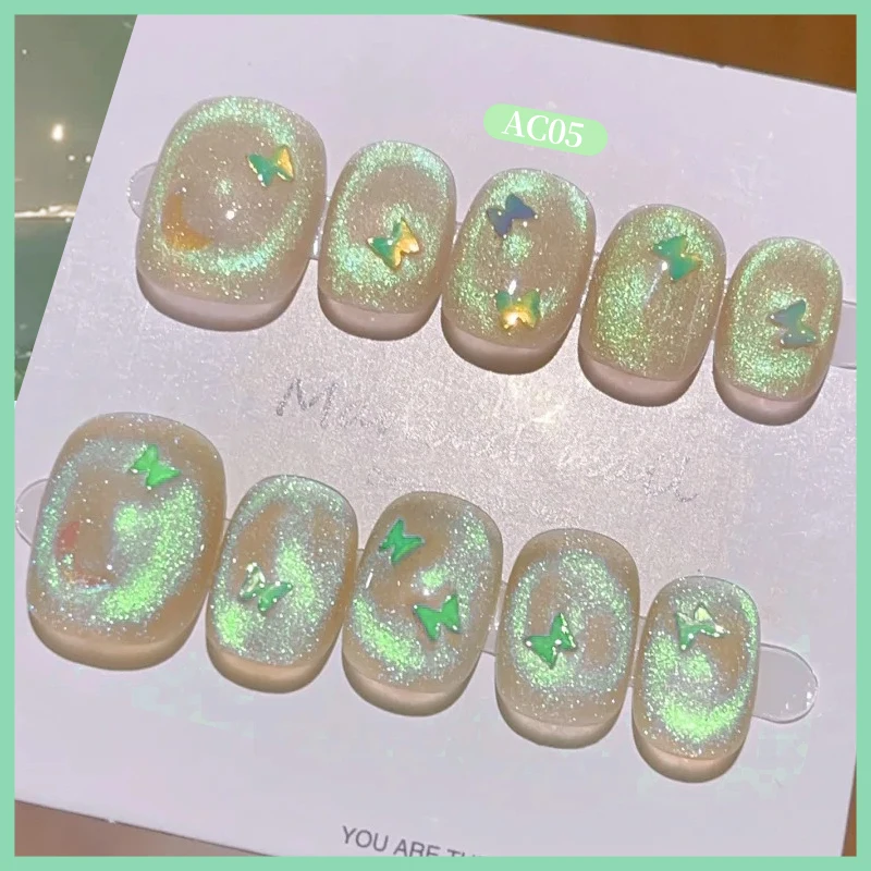 BORN PRETTY Auroras Mint Manbo Green Cat Magnetic Gel Nail Polish 10ml Semi Permanent Glimmer Crystal Magnet Nail Gel Polish