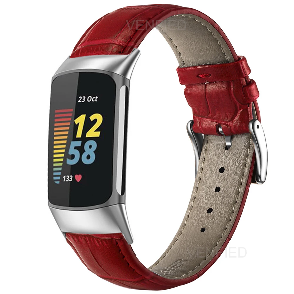Weiches Lederband für Fitbit Charge 6 5 Frauen Männer Uhr Armband Armband schlaufe für Fitbit Charge 5 6 Handgelenk gürtel